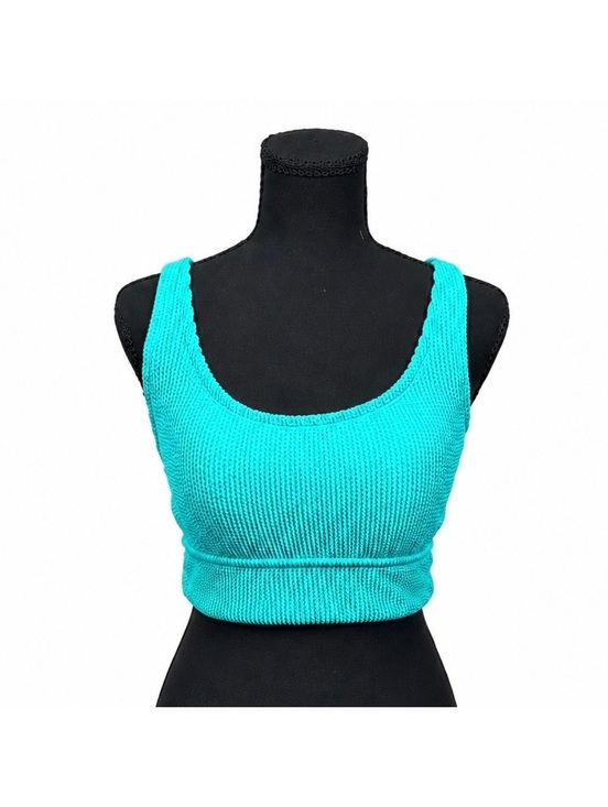 Kona Sol Other - Kona Sol Teal Pucker Textured Bikini Top (M)